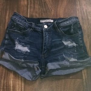 Ripped Jean Shorts